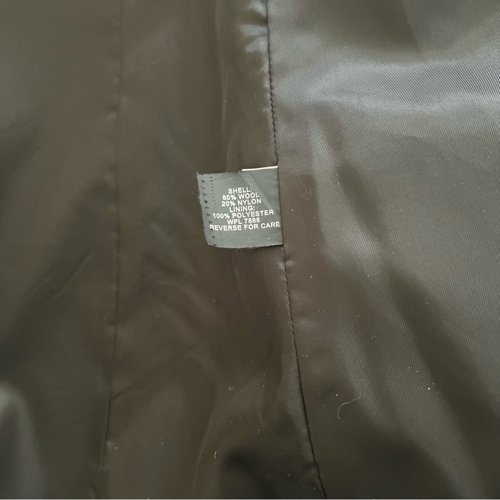 NWOT Anne Klein Black Wool Mid Length Coat - Picture 9 of 13
